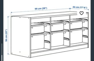 Estantería Trofast Ikea sin cajones