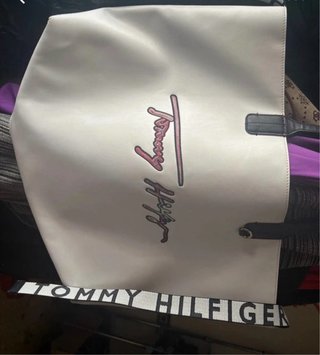 Bolso Tote Tommy Hilfiger Blanco y Rosa
