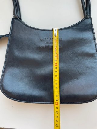 Bolso de cuero negro EURO BOLSOS