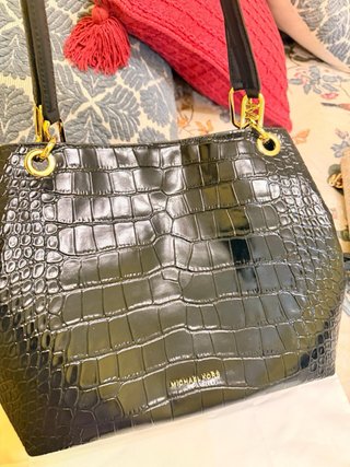 Bolso Michael Kors Negro Cocodrilo