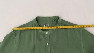 Camicia Lino Verde Coreana Uomo XL
