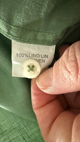 Camicia Lino Verde Coreana Uomo XL