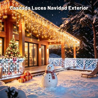 Guirnalda Cascada Luces de Navidad (cálido/frio)