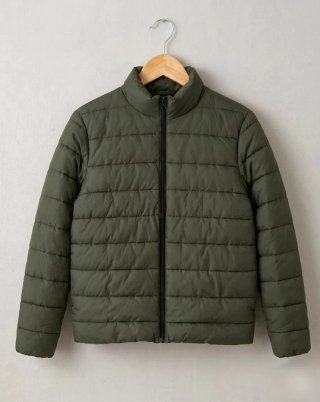 Chaqueta acolchada verde hombre