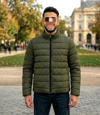 Chaqueta acolchada verde hombre