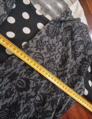 Maglione fantasia pois e pizzo