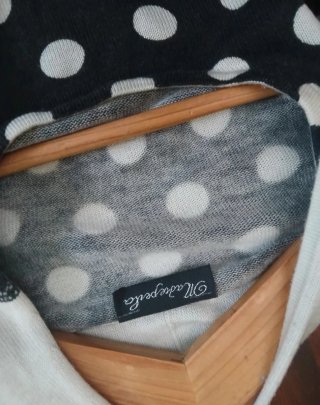 Maglione fantasia pois e pizzo