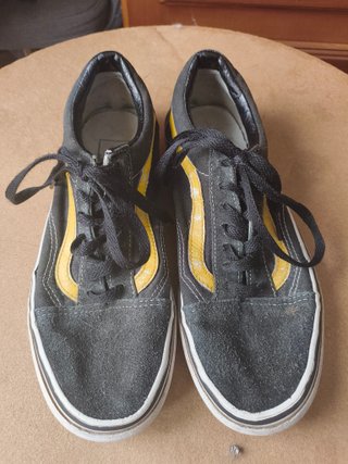 Zapatillas Vans Old Skool negro amarillo talle 38