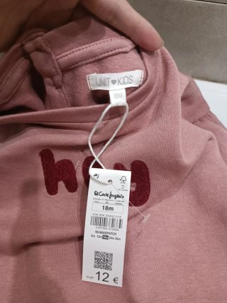 Sudadera rosa niña