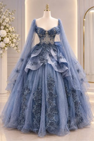 Vestido de 15 años azul .Incluye 11 piezas!