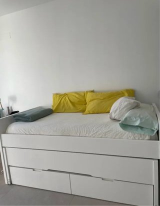 Cama nido blanca con 2 cajones