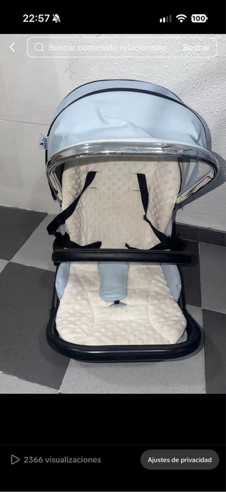 Carrito de bebé azul