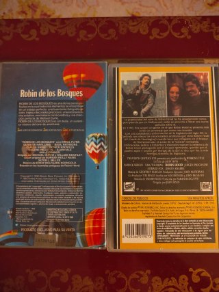 ​Lote 4 VHS Robin Hood: Flynn Costner Connery...