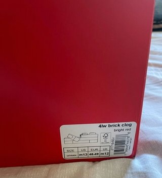 Crocs Brick Clog Lego Red Size 48-49 - NEW