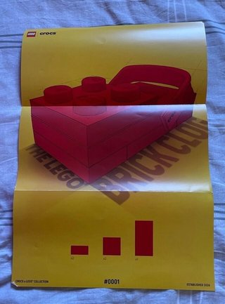 Crocs Brick Clog Lego Red Size 48-49 - NEW