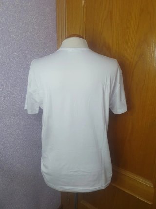 Camiseta dellafuente XL  rosa y blanca