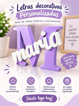 Letra con nombre personalizada
