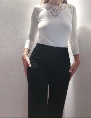 Set 3 pantaloni classici donna marrone