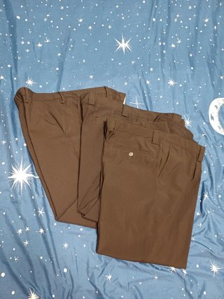 Set 3 pantaloni classici donna marrone