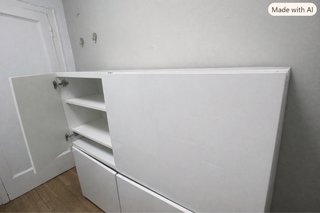 Módulo armario blanco lacado brillante (119x41x64