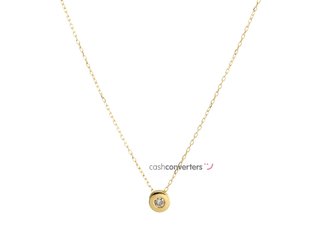 cadena oro 18k con piedra con diamante 22.5cm