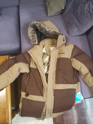 Cazadora Columbia Beige y Marrón
