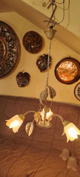 Lampadario Linea Toscana Vintage Ferro Battuto