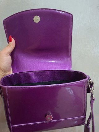 Borsa lucida viola Gaudi
