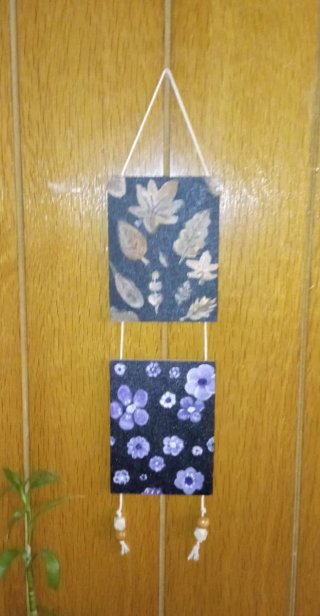 Cuadro decorativo hojas y flores