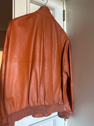 Giubbotto in pelle uomo color ruggine