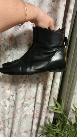 Botines de Piel Talla 40 Negros