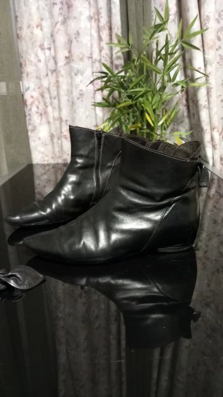 Botines de Piel Talla 40 Negros
