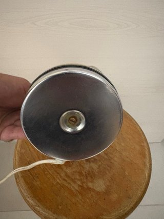 Lampada Space Age Vintage Gialla Metallo