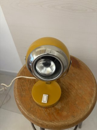 Lampada Space Age Vintage Gialla Metallo