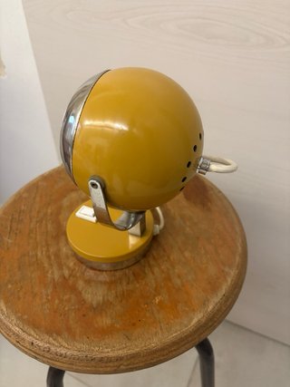 Lampada Space Age Vintage Gialla Metallo