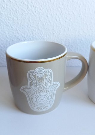 Set 2 Tazas Cerámica Hamsa 330ml