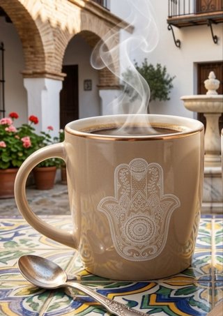 Set 2 Tazas Cerámica Hamsa 330ml