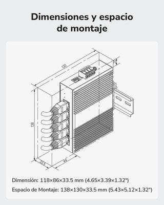 CUDY IG1005P Switch Industrial 5 Puertos PoE