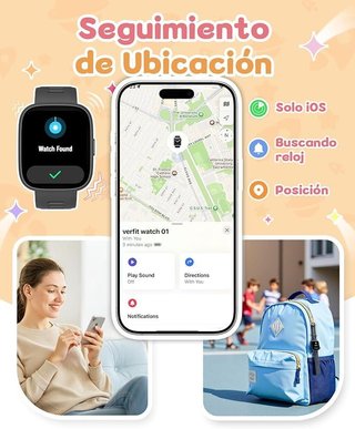 TICTIKY SmartWatch Niños Localizador GPS Sólo iOS