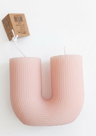 Set 4 Velas Decorativas Rosas Texturizadas
