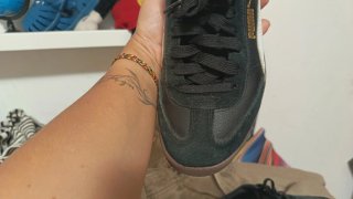 Scarpe Puma in pelle nera