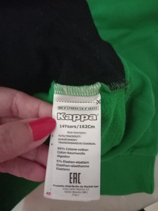 Sudadera Kappa Verde y Negra