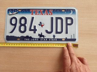 Réplica matrícula Texas 984 JDP