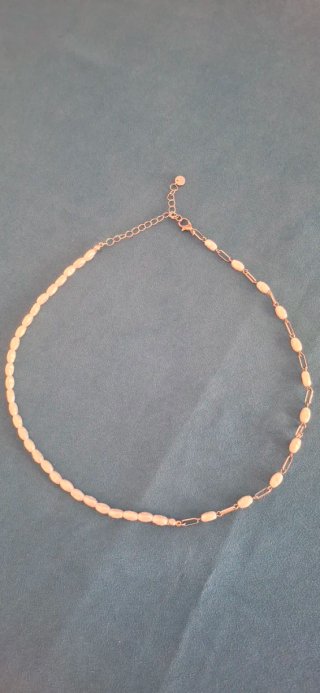 Collar Perlas y Cadena Plata 56cm