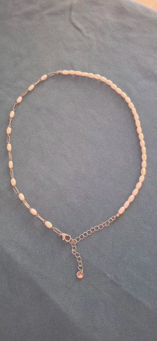Collar Perlas y Cadena Plata 56cm