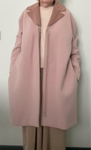 Cappotto COS rosa con collo staccabile