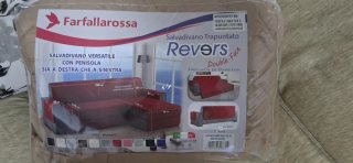 Copridivano con penisola Farfallarossa trapuntato