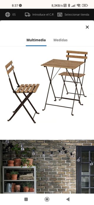 Conjunto de terraza Ikea