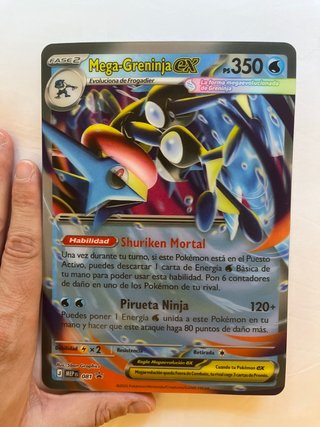 Carta XL Pokémon Mega-Greninja EX Holográfica 3D