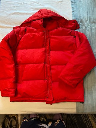 Giaccone uomo piuma d'oca rosso XL